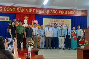 UBND xã Hòa An tổ chức Lê Công bố Quyết định Thôn Phú Ân đạt  khu dân cư NTM kiểu mẫu năm 2023
