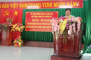Hội đồng NVQS xã Hòa An  Tổng kết công tác tuyển chọn, gọi công dân nhập ngũ  năm 2024